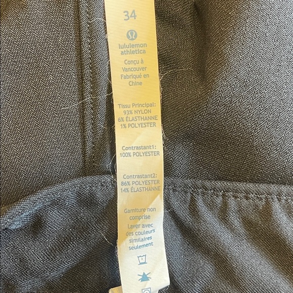 Lululemon ABC Commission Pant Men’s 34x34 Tall Black Stretch Workwear - Picture 9 of 15